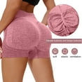 thumbnail image 3 of BRGZLK Women's 2 Packs Workout Gym Shorts, High Waisted Butt Lifting Scrunch Butt Seamless Booty Shorts Comfortable Quick-Dry Yoga Pants Hot Pink S, 3 of 4
