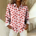 thumbnail image 5 of Craaazy Button Down Shirts for Women Casual Lapel Valentine Shirts Gifts, 5 of 5
