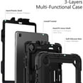 thumbnail image 5 of KOMI Compatible with Galaxy Tab A 8.4" (2020), Built in Screen Protector, Shockproof Heavy Duty Protective Rugged Cover with Shoulder Strap, Hand Strap, Pencil Holder Black, 5 of 5