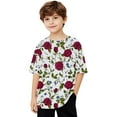thumbnail image 3 of New Summer Short Sleeve Shirts for Girls Leisure Boys and Girls Short Sleeve Tops Crewneck Print Blouses & Shirts Stretchable Unisex T Shirts for Boys, 3 of 8