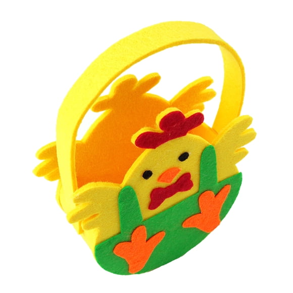 Bolsa de regalo de Pascua duradera, bolsa de mano, cesta de galletas para niños, cesta de aperitivos, decoración de recuerdo de fiesta Amarillo verde