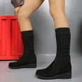 thumbnail image 6 of Yeahitch Women Boots Knee High Breathable Womens Boots Knitted Stretch Sock Boots Tall Boots, 6 of 6