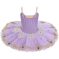 thumbnail image 3 of OBEEII Little Ballerina Swan Lake Costume Shiny Seuqins Girl Ballet Leotard Platter Tutu Professional Toddler Ballet Dress, 3 of 8