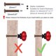 thumbnail image 2 of Pomos de Cerámica Tirador Muebles Armario Gabinete Tocador Puerta Pomo Redondo Reemplazo Rojo 8pcs, 2 of 7