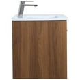 thumbnail image 6 of 24 inch Single Bathroom Floating Vanity in Walnut Brown, 6 of 14