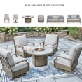 thumbnail image 2 of Bowery Hill Contemporary Beige Wicker / Rattan Fire Pit Table, 2 of 9