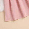 thumbnail image 5 of ZHOGXU Toddler Girls Long Sleeve Stand Collar Dresses Bowknot Ruffles Princess Dress Clothes Casual Daily Wear，Pink，3-4 Years, 5 of 7
