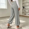 thumbnail image 7 of yeiolnoer Yoga Pants for Women Loose Fit Wide Leg Trousers Stretchy High Waisted Pants for Athletic Workout(Gray,X-Large), 7 of 7