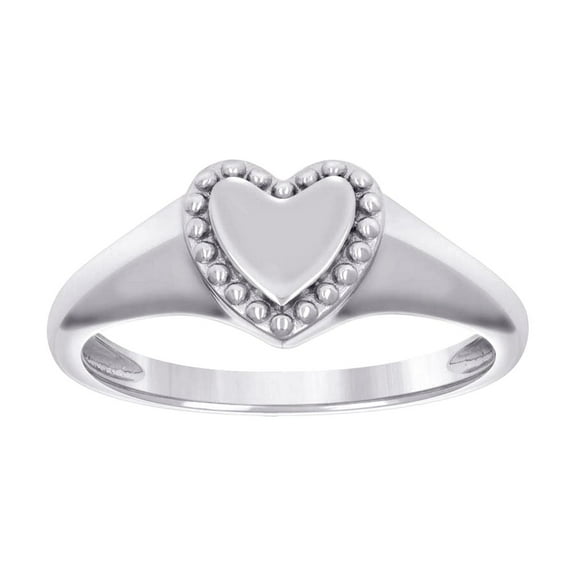 925 Sterling Silver Womens Love Heart Ring 8.5mm Wide Size 9 Statement Ring for Women - 2.5 Grams