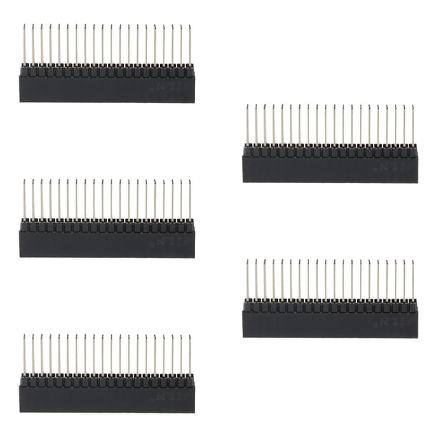 Encabezado De Apilamiento De Paso 2*20 40 Pines 2,54Mm Pa6T Encabezado De Pin Hembra Extra Alto Encabezado Apilable Compatible Con Raspberry Pi A +/B +/2/3/4 5 Uds Inevent TO002946-00