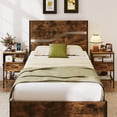 thumbnail image 3 of Giantex Nightstand w/Charging Station, End Table w/Fabric Drawer, 2 AC Outlets, USB and Type-C Port, Brown, 3 of 7