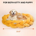 thumbnail image 5 of CheerPals Twisted Pet Bed, Weave Cat Bed Sofa with Cushion for Indoor Cats Puppy(Yellow), 5 of 9