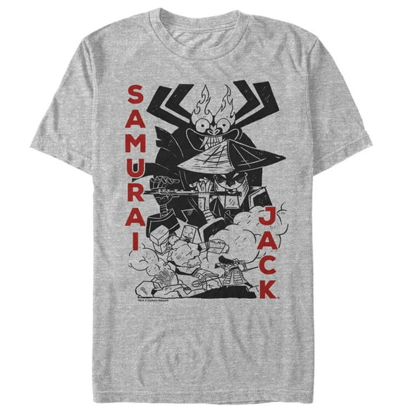 Men's Samurai Jack Scaramouche Scene  Graphic Tee Athletic Heather 2X Large