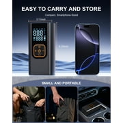 REHOTTOP Cordless Tire Inflator, Portable Air Compressor 180PSI, 12V DC Air Pump for Car with Auto Shutoff & LED Light, Tire Pump for Cars, Bicycle, Motorcycles