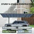thumbnail image 5 of IMagacFun 17.5x9x11 Metal Single Carport Heavy Duty Car Shelter with Metal Frame and Polycarbonate Panels for Outdoor Driveway Car, Truck, 5 of 8