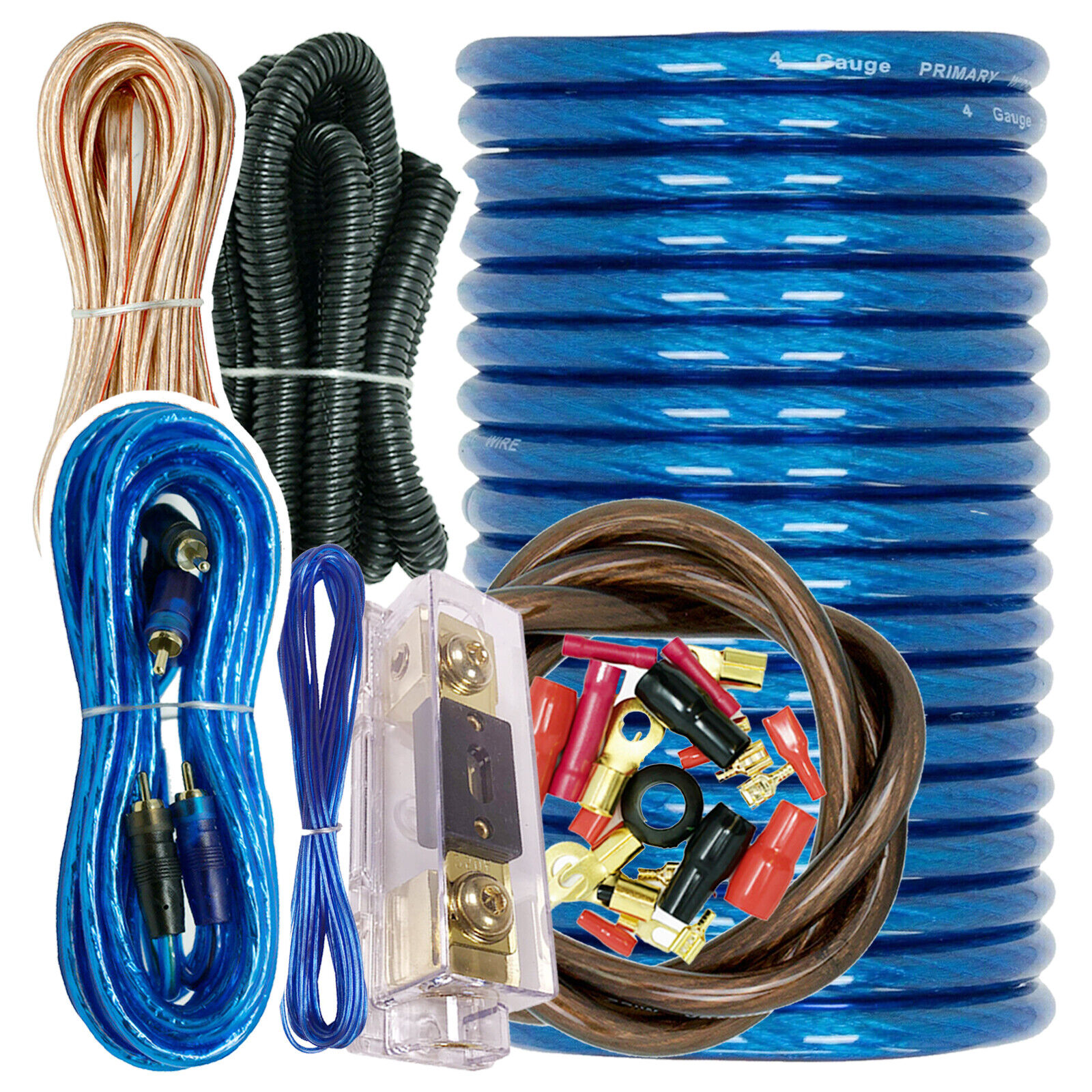 X Brand True 4 Gauge Amp Kit Amplifier Install Wiring 4 Ga Wire Cable X Brand True 4 Gauge Amp Kit Amplifier Install Wiring 4 Ga Wire Cable