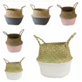 thumbnail image 3 of POINTERTECK [Big Save!] Handmade Flower Basket Foldable Wickerwork Storage Basket Hanging Decorative Baskets Garden Flower Pot Rattan Planter Seagrass Home Storage Decor Basket, 3 of 6