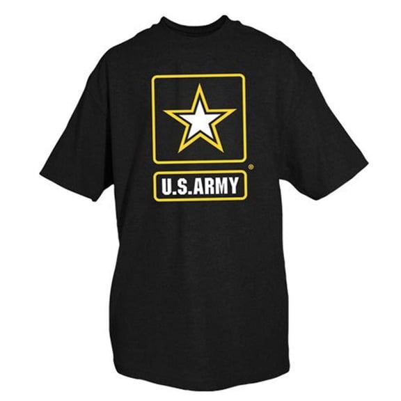 fox outdoor 63-925 xxxl army star imprint t-shirt - black, xxxl