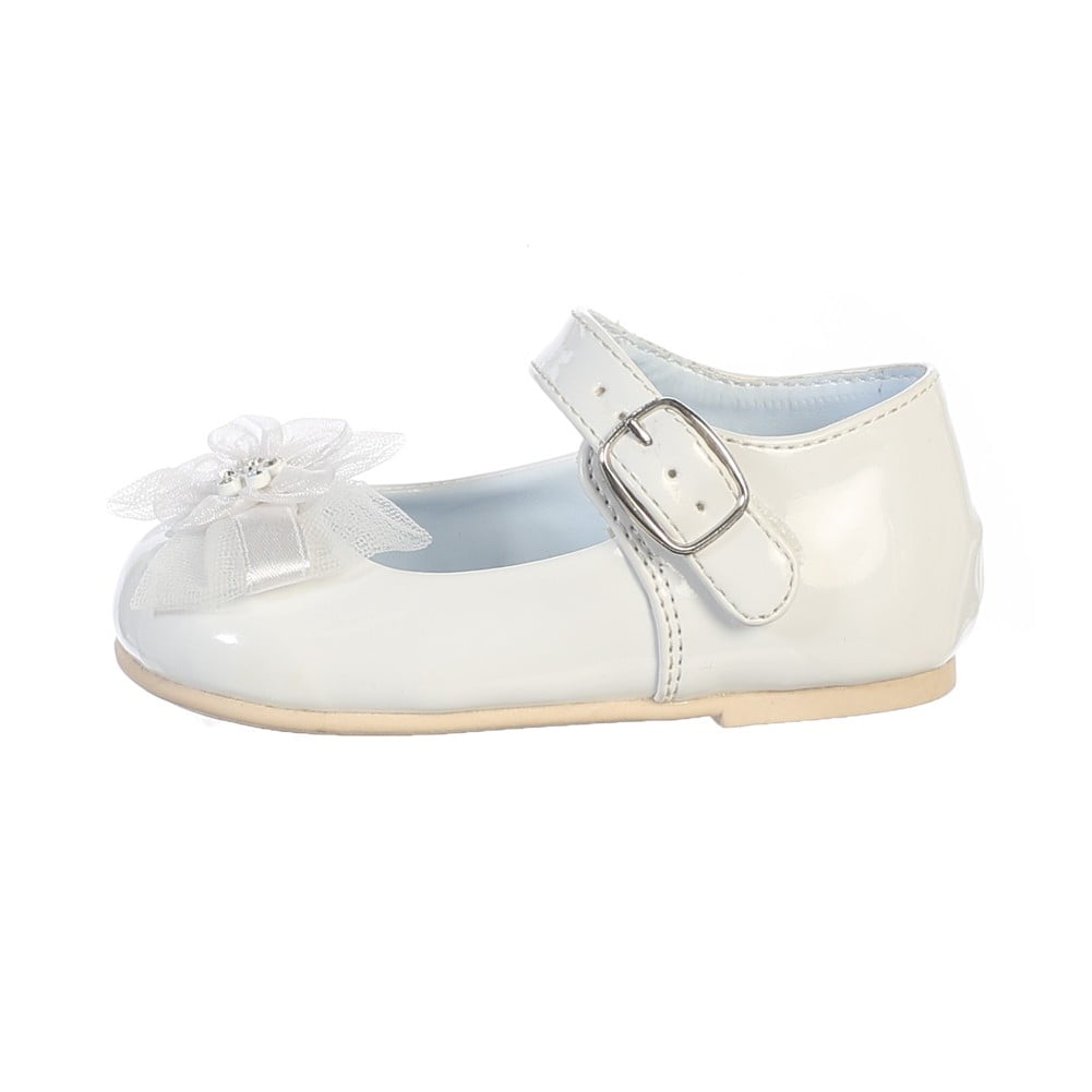 Sophias Style - Little Girl White Joyce Flower Bow Strap Dress Shoes 4 ...