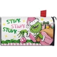 thumbnail image 1 of Cubierta de buzón de bienvenida con texto "Stink Stank Stunk" de Navidad, tamaño estándar, magnética, 21" x 18", regalo de Navidad, decoración decorativa negra para buzón de correo, divertida, 1 of 8