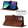 thumbnail image 4 of SaniMore for iPhone 15 Pro Max 6.7" Case Wireless Charging Support, Magnetic Flip Wallet Card Holder PU Leather Cover Built-in Kickstand & Wrist Strap Full Body Protective Shell, Brown, 4 of 7