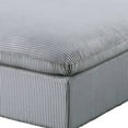 thumbnail image 3 of Joana Cocktail Ottoman- Light Gray Corduroy- Modular Square 39 Inch, 3 of 5