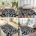 thumbnail image 4 of 4'x6' Area Rugs, Abstract Boho Indoor Outdoor Area Rug for Living Room Bedroom, Middle Century Rustic Black White Texture Washable Bathroom Rugs Kitchen Floor Carpet Mats Home Decor Aesthetic, 4 of 8