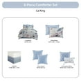 thumbnail image 7 of Madison Park 8 Piece Cal King Floral Comforter Set, Cotton Comforter Bed in A Bag with Bedskirt, Spring Blue Floral Comforter Bed Set, Bedding Sets with Tufted Decorative Pillow for Girls, 7 of 7