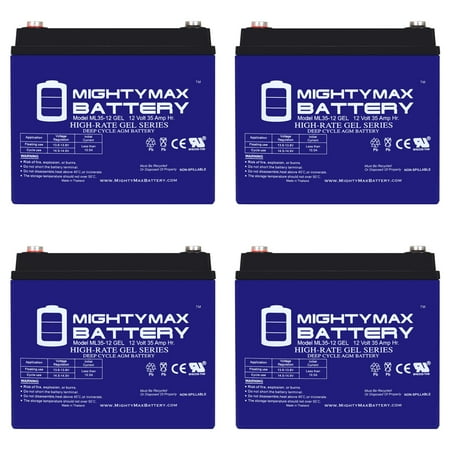 12V 35AH GEL Battery for Quickie  Targa V121 - 4 Pack price history on PriceWatchPro