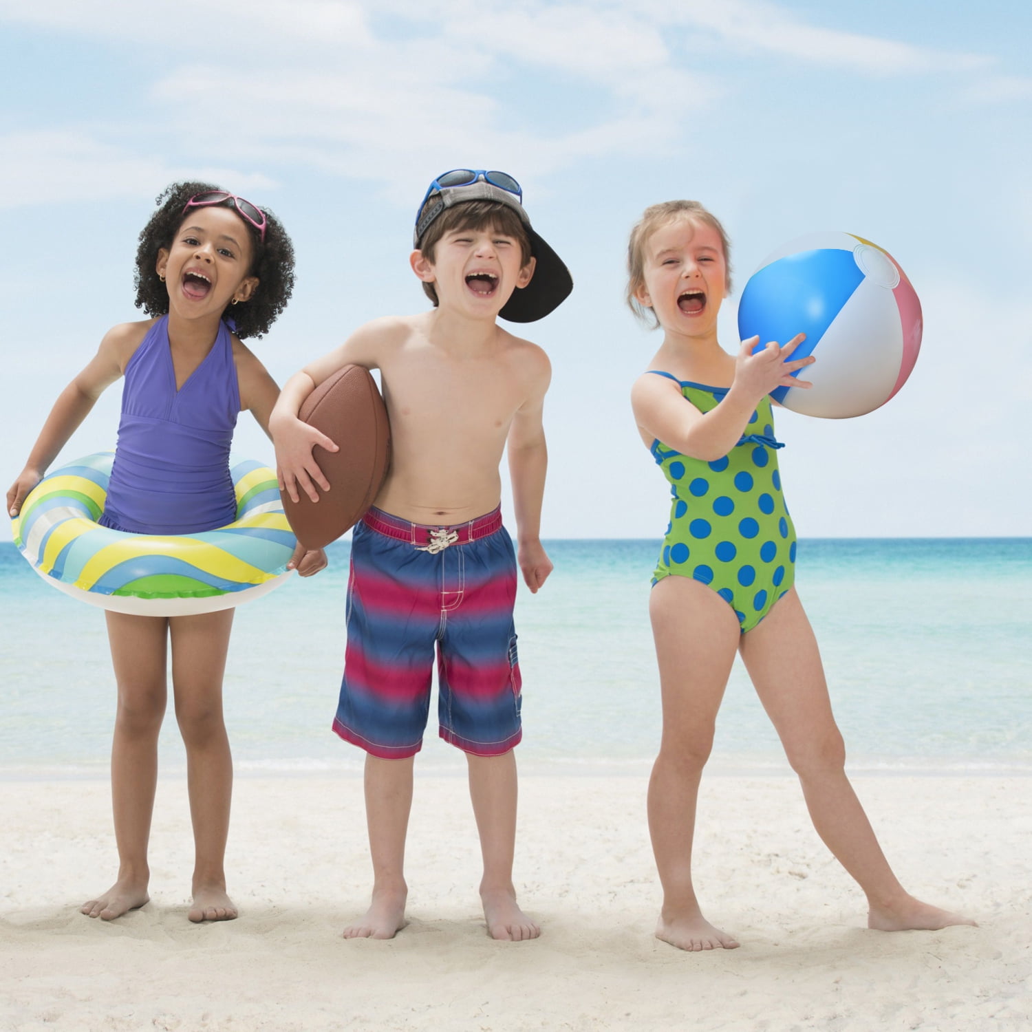 Novelty Place 12 Pack Inflatable Beach Balls 12" Dia. - Summer Beach Pool Party Supplies Pool Toy Fun Floating Toys