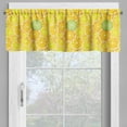 thumbnail image 2 of Ambesonne Fruit Valance Pack of 2, Lemon Orange Circles, 54"X12", Yellow White and Green, 2 of 5
