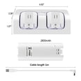 thumbnail image 3 of Base de carga dual para controles Wii con baterías recargables y puerto USB, color blanco, diseño 2 en 1, compatible con controladores Wii, carga simultánea para 2 controles, incluye 2 celdas de, 3 of 6