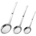 thumbnail image 1 of fafa-Sieve Fine Mesh Strainer Set Stainless Steel Metal Flat Cooking Skimmer Ladle Colander with Handle Food Strainer Kitchen Tools for Kitchen Baking Oil Filter Flour Sifter Foam,L M Small 3Pack, 1 of 4
