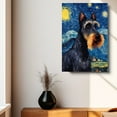 thumbnail image 4 of Kerry Blue Terrier Dog Canvas Wall Art - Starry Night Van Gogh Dog Canvas Print Dog Sayings Painting Home Office Wall Decor Framed Dog Lover Gift, 4 of 6