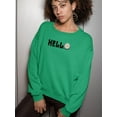 thumbnail image 2 of Hello Daisy Flower Sweatshirt Women -Image by Shutterstock, Female Large, 2 of 4