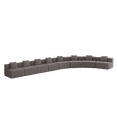 thumbnail image 5 of Newest 8-Seat Curved Symmetrical Modular Chenille Sectional Sofa with 8 Pillows and No Assembly,Grey, 5 of 5