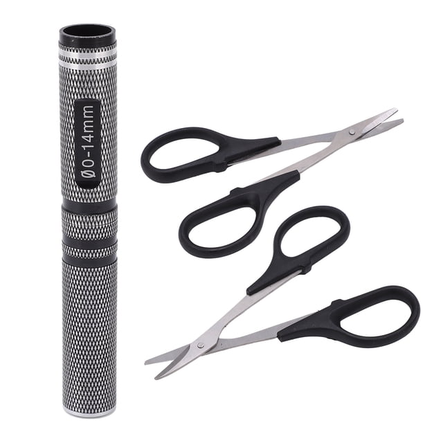 RC Curved Scissors, Labor Saving RC Hole Puncher For Remote Control Drone Black
