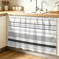 thumbnail image 2 of Gray Ombre Stripes Cabinet Curtains 28" W x 51" L, Lines Art Under-Desk Privacy Dust Proof Drape Dishwasher Curtain Sink Skirt for Kitchen Closet Bathroom Laundry, 2 of 9