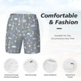 thumbnail image 6 of Picia Sleep Rabbit pattern Mens Swim Trunks with Compression Liner Stretch Beach Shorts Quick Dry with Zipper Pockets No-Chafing Board Shorts-XX-Large, 6 of 9