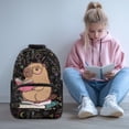 thumbnail image 2 of Pzuqiu Math Capybara Kids Backpack for Back to School Adjustable Padded Straps Large Capacity 17 Inch Elementary Middle School Bookbag for Kids Ages 6-14 Ideal for Daily Use, 2 of 7