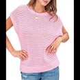 thumbnail image 3 of Top de Crochet con Cuello Redondo y Corta para Mujer, Rosa, Talla XL, 3 of 8