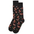 thumbnail image 3 of MeMoi Men's Fantastic Foxes Bamboo Blend Novelty Crew Sock - Mens - Male, 10-13, Black, 3 of 3