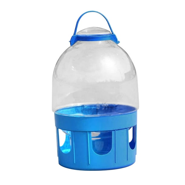 Comedero para pájaros, herramienta de alimentación, cubo resistente, hervidor, bebedero para pájaros de gran capacidad. 8l