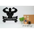 thumbnail image 3 of Handmadetneonsign Custom Large Man Lifting Weight Metal Wall Art LED Light - Personalized Gym Studio Metal Sign, 3 of 5