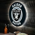 thumbnail image 2 of Las Vegas Raiders LED XL Round Wall D-cor, 2 of 6