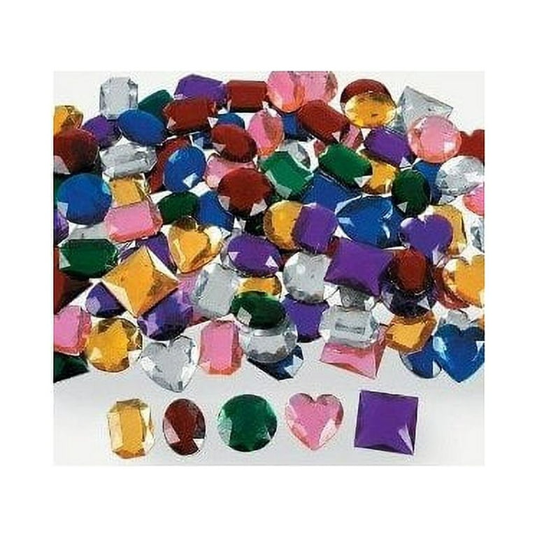 Jumbo Self-Adhesive Jewels, Craft Supplies, Jewels, Bulk Craft Accessories,  100 Pieces, Assorted 