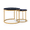 Black & Gold, variant on Tcbosik Nesting Coffee Table Set of 2, 15.7 Inch Round End Side Table, 23.6" Cocktail Table, Modern Stacking Tables with Metal Base for Living Room, Bedroom, Black
