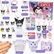 Kuromi Christmas Advent Calendar 2024 Includes Keychains, Hairpins, Plush Toys, Etc. Kuromi Series 24-Day Christmas Countdown Mysterious Blind Box Calendar Suitable for Girls Christmas Gifts