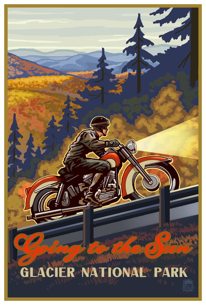 Going to the Sun Road Glacier National Park Giclee Art Print Poster by