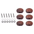 thumbnail image 4 of fastboy 6Pcs Coffee Colour Guitar Tuning Pegs Replacement Button knob Handle Cap, 4 of 9